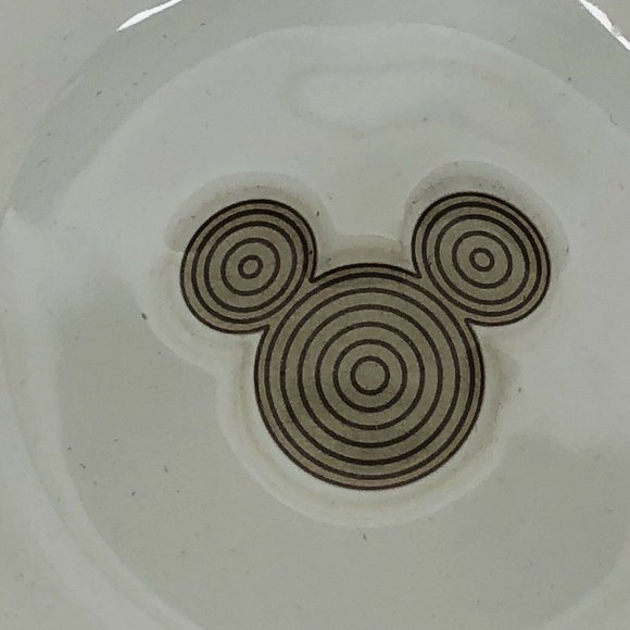 Disney Parks Mickey Mouse Soup Cereal Bowl Blue Brown Stripe White Thailand - Picture 5 of 10